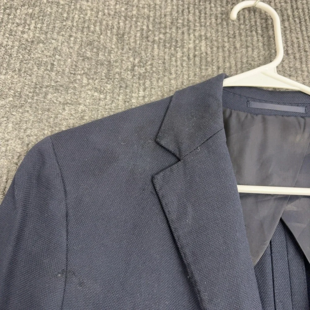 Charles Tyrwhitt Blazer Mens 40R Navy Blue Cotton Elastane Slim Fit Professional